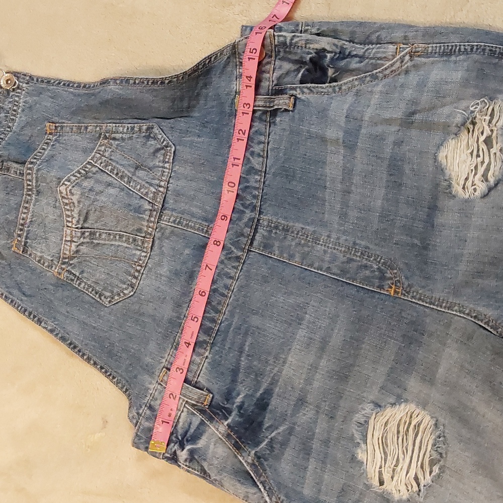 Designed By Special A In La Distressed Straight Leg Womens Overalls Size M - Picture 5 of 16